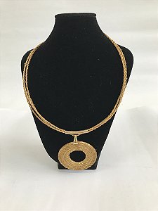 Colar Capim dourado com pingente