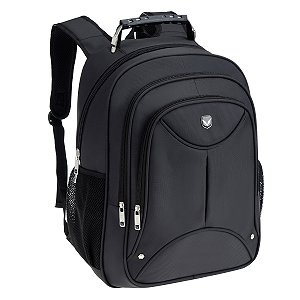 Mochila Costas Preta Reforçada Universitaria Passeio