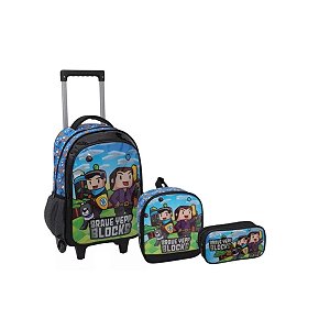 Kit Mochila Gamecraft Infantil Rodinhas