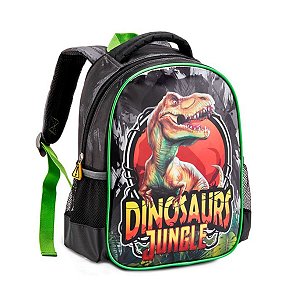 Mochila Costas Menino Dinossauro Aventura Escolar Infantil