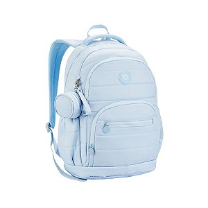Mochila Juvenil Matelassê Porta Moeda Chaveiro Feminina