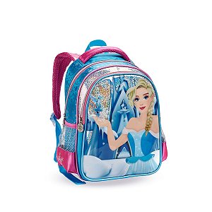 Mochila Costas Creche Princesa Do Gelo Meninas Pré Escola