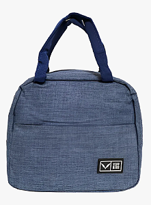 Lancheira Feminina Térmica Grande Reforçada Escolar Trabalho Cor Azul