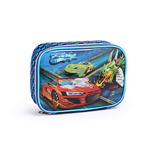 Estojo Box Game Dinossauro Spider Carros Meninos Escolar