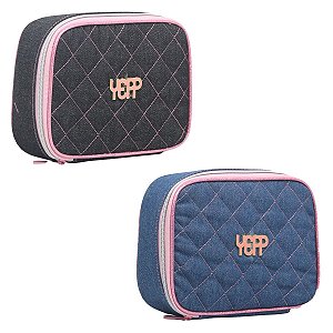 Estojo Escolar Organizador Jeans Grande Menina