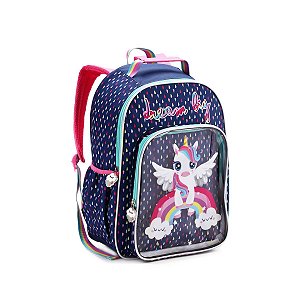 Mochila Costas Infantil Bebe Creche Escolar Unicórnio