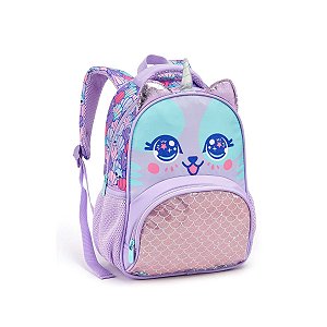 Mochila Costas Creche Gatinha Panda Pré Escola Infantil