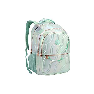 Mochila Feminina Costas com Chaveiro Estrela Juvenil Escolar Faculdade