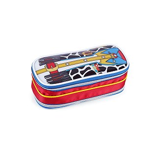 Estojo Duplo Cowboy Infantil Escolar Meninos Organizador