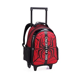 Mochila De Rodinha Infantil Spider Herói Escolar Meninos