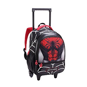 Mochila De Rodinha Escolar Infantil Herói Spider Dark