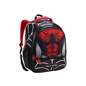 Mochila Spider Dark Creche Infantil Meninos Herói Resistente