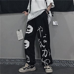 Calça ANIME KANJI - MobWay Store - Moda Alternativa, Kawaii e Gótica.