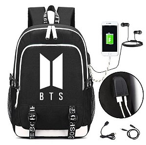 Mochila bts com carregador Outlet