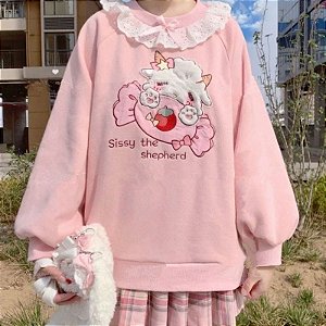 Blusa De Moletom Kawaii Neko Gatinho fofo Lamen - Gato Anime em