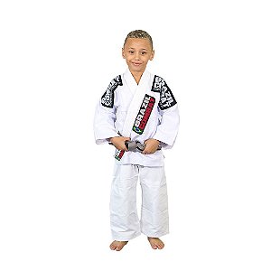 Kimono Jiu-JItsu Infantil Xtra-Lite Branco Brazil Combat