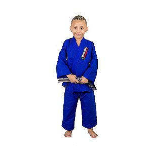 Kimono Jiu-Jitsu Infantil Reforçado Azul Brazil Combat