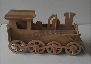 Locomotiva quebra-cabeça em MDF