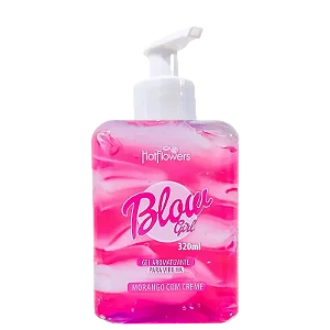 Blow Girl Hidratante Aveludado Beijável para Região Pélvica e Virilha Morango com Creme 320ml
