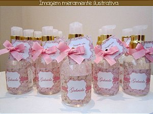 Frasco de Álcool em Gel Decorado