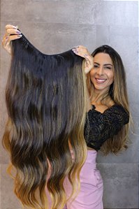 Cabelo Brasileiro Regional Morena Iluninada  65/70 cm  -  Avaliação 100% gratuita