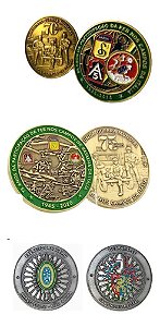 Moeda Feb 70 Feb 75 Exército Comemorativas Lote 3 Moedas