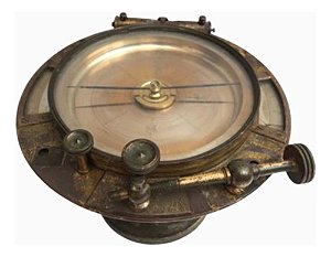 Eantiga Bússola Americana Século Xix Bronze Le Gurley Rarida