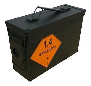 Caixa Munição Ponto 30 Metal Ammo Box Novo Exército Militar
