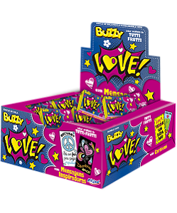 CHICLE BUZZY LOVE C/100 TUTTI FRUTTI