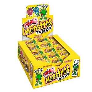 CHICLE BRINQ MONSTROS C/100 TUTTI FRUIT