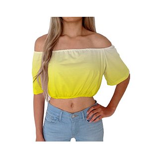 Cropped Ciganinha | Degrade Amarelo