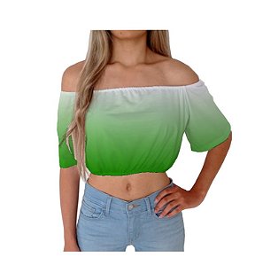 Cropped Ciganinha | Degrade Verde