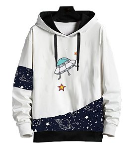 Blusa de Moletom Estampa Diagonal | Galáxia Nave Espacial