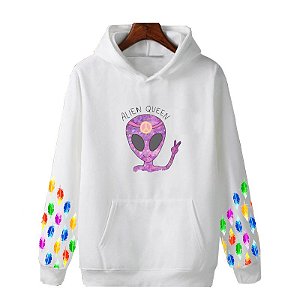 Blusa de Moletom Canguru | Alien queen Mangas Penas