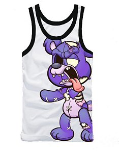 Regata Masculina Tecido Elastano Superior MD6 | Urso Roxo Assustador