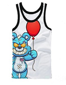 Regata Masculina Tecido Elastano Superior MD8 | Urso Azul Assustador