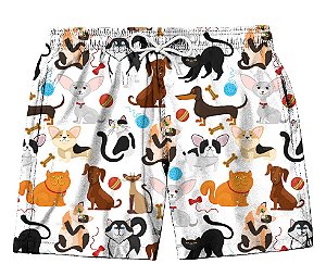 Short Masculino de Tactel | Cachorros e Gatos