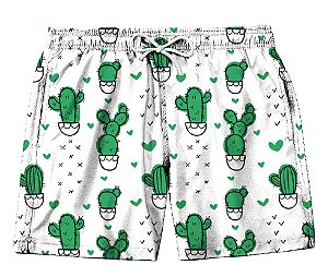Short Masculino de Tactel | Cactos Verdes