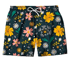 Short Masculino de Tactel | Flores