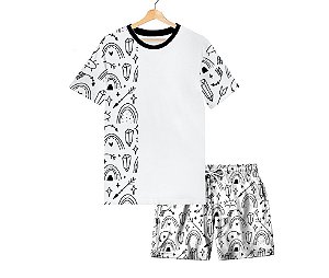 Conjunto Masculino Camiseta e Short Tactel | Desenhos