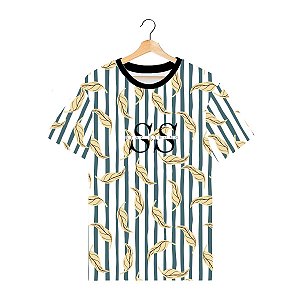 Camiseta Masculina Tecido Elastano Superior Swag On | Folhas Secas Stay Strong