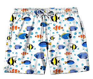 Short Masculino de Tactel | Peixinhos Coloridos