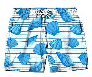 Short Masculino de Tactel | Conchas Azul