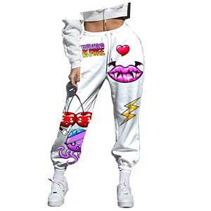 Calça Feminina de Moletom | Cerejas Boca Vampira