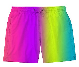 Short Masculino de Tactel | Degradê Colorido