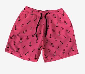 Short Masculino de Tactel | Ancoras Fundo rosa