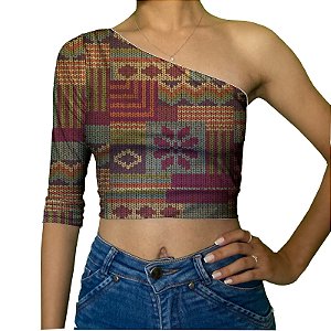 Cropped Uma Manga | Mosaico