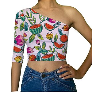 Cropped Uma Manga | Melancias