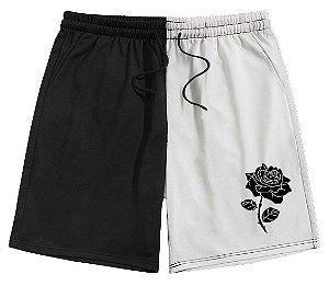 Bermuda Masculina de Moletom |  P&B Rosa Preta