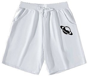 Bermuda Masculina de Moletom |  Branca Saturno